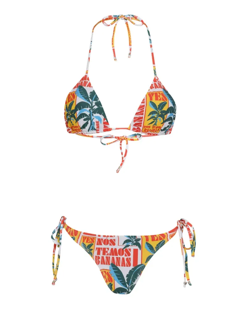Amir Slama Bikini mit Print - Gelb Gelb
