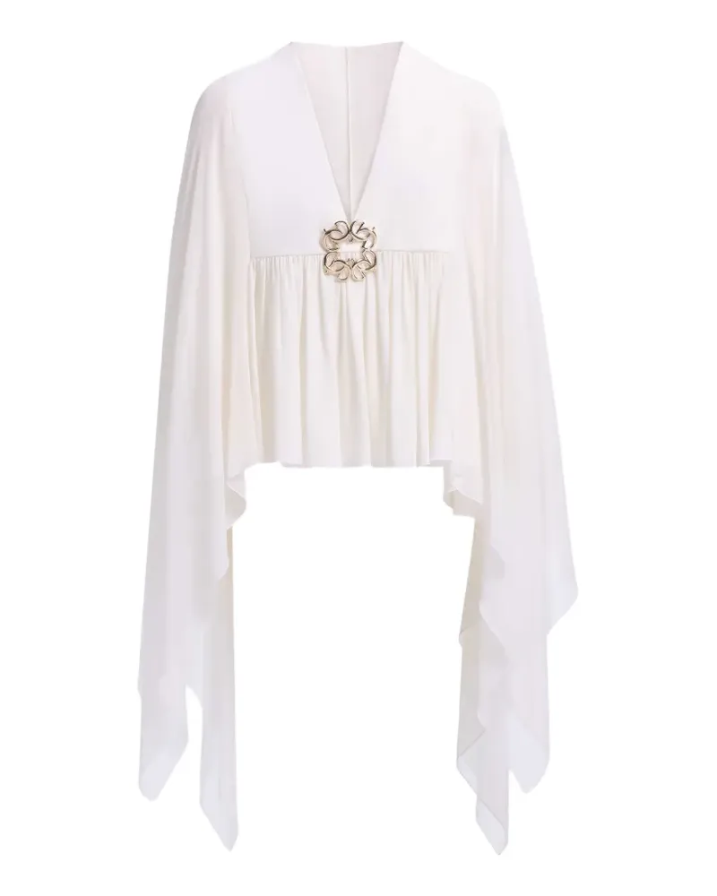 Elie Saab Verzierte Bluse - Weiß Weiß