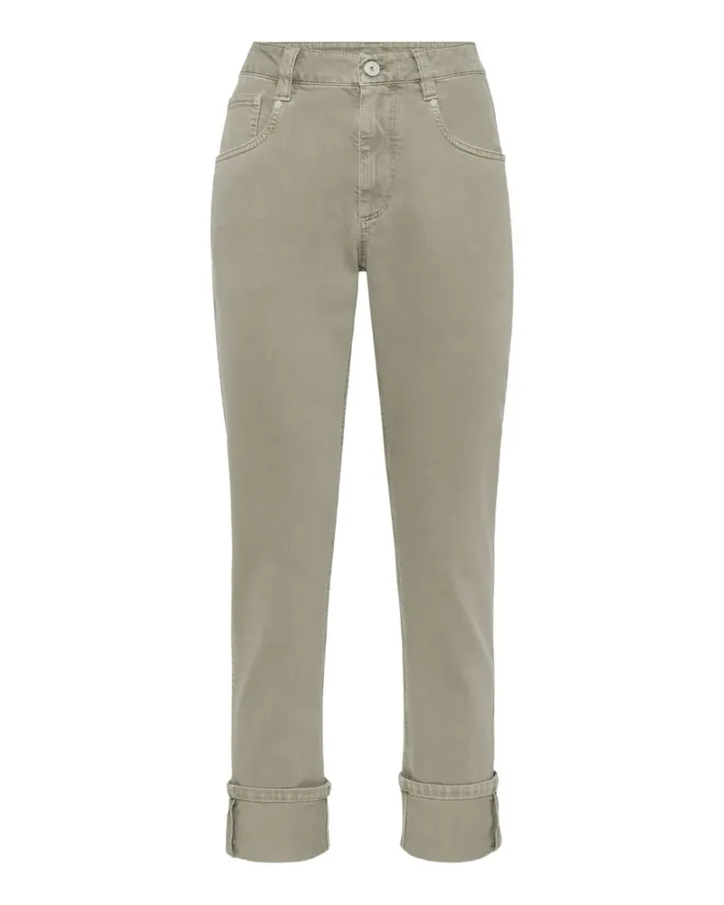 Brunello Cucinelli straight-leg cuffed jeans - Grün Grün