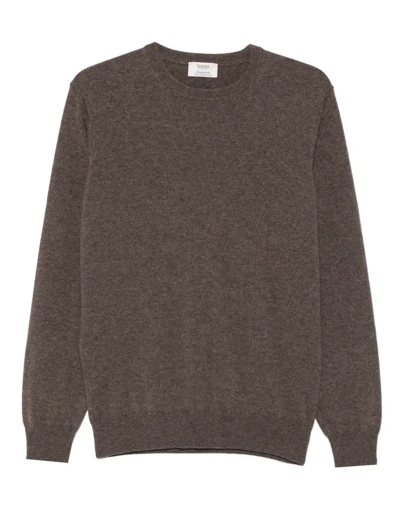 BARBA Kaschmirpullover mit rundem Ausschnitt - Braun Braun