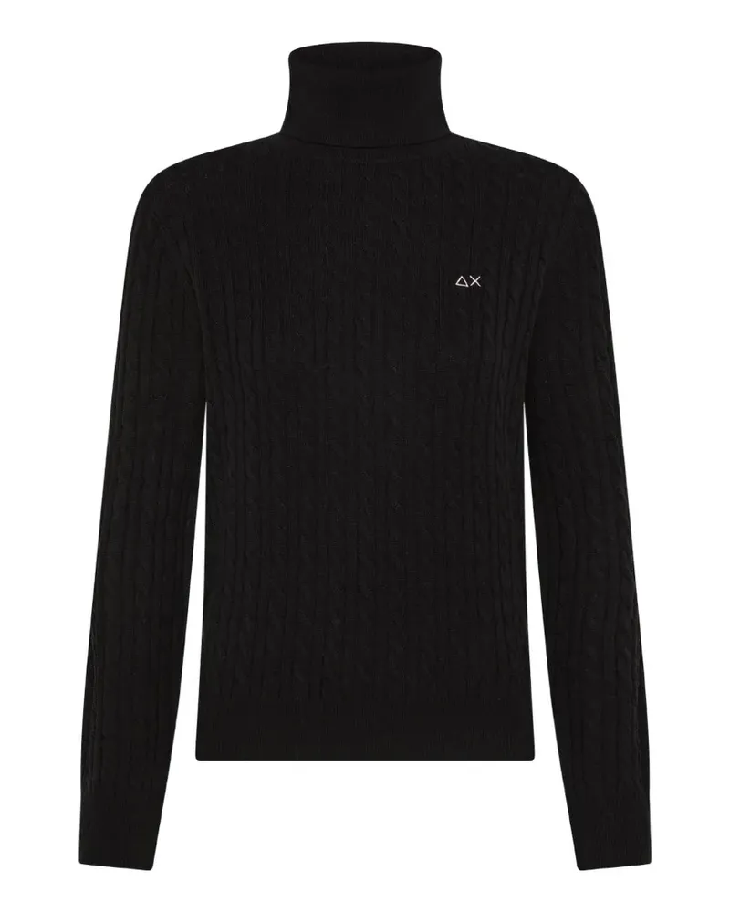 Sun68 cable-knit roll-neck sweater - Schwarz Schwarz