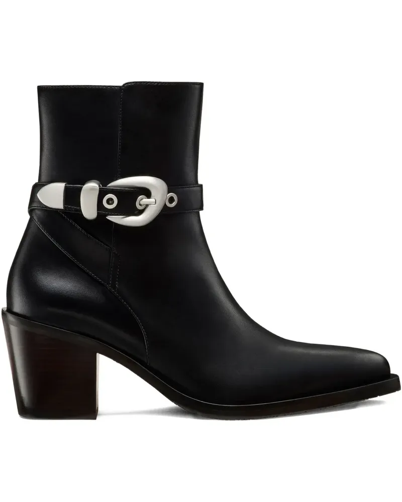 Stuart Weitzman Spitze Maven Stiefel mit Schnallenriemen - Schwarz Schwarz