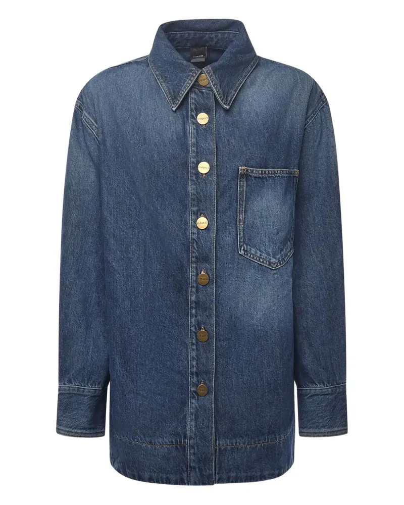 Pinko Jeanshemd mit geknöpfter Tasche - Blau Blau
