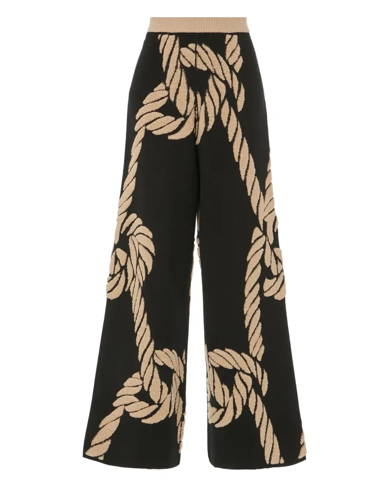 Temperley London Hose mit geknotetem Seil - Schwarz Schwarz