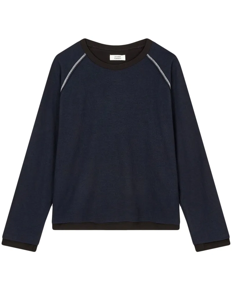STUDIO TOMBOY Sweatshirt mit Ziernaht - Blau Blau