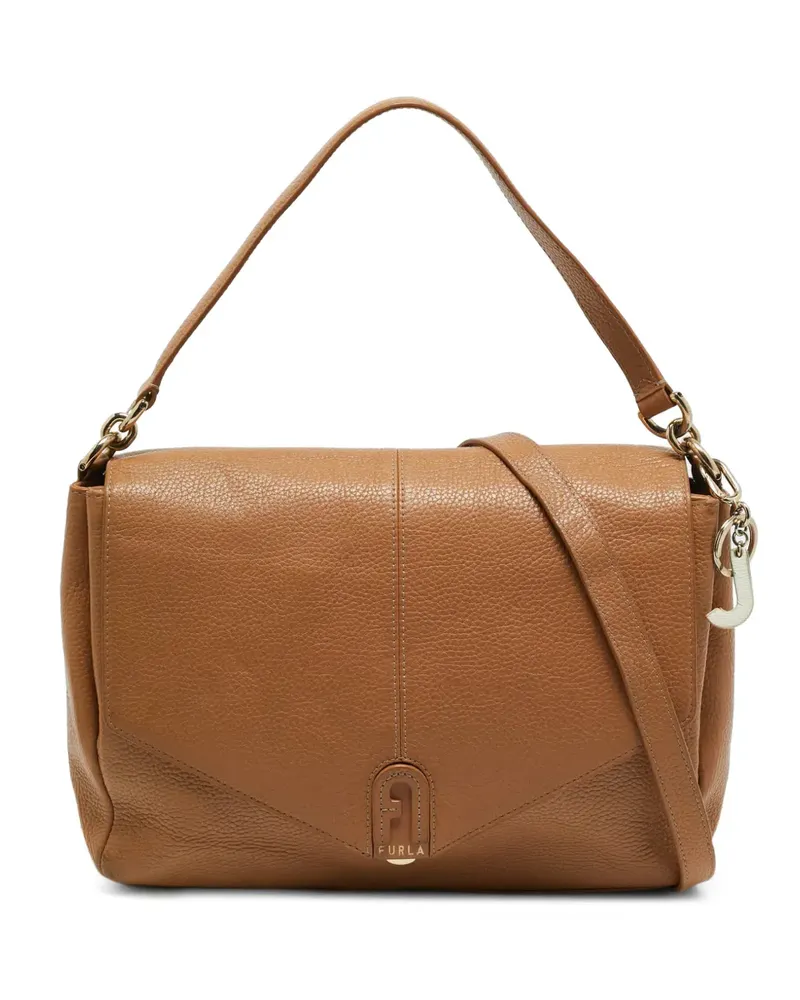 Furla Schultertasche mit Klappe - Nude Nude