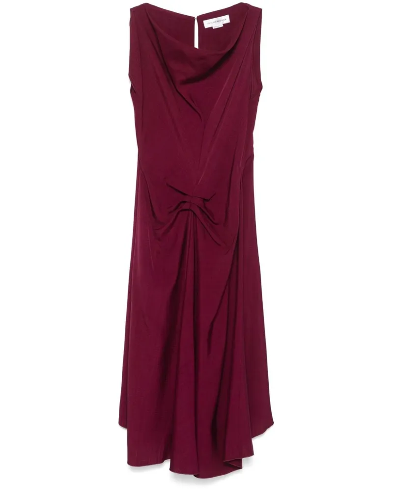 Victoria Beckham Midikleid mit Falten - Violett Violett