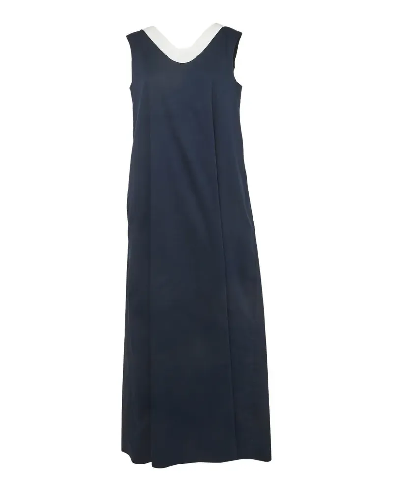 Max Mara Ärmelloses Maxikleid - Blau Blau