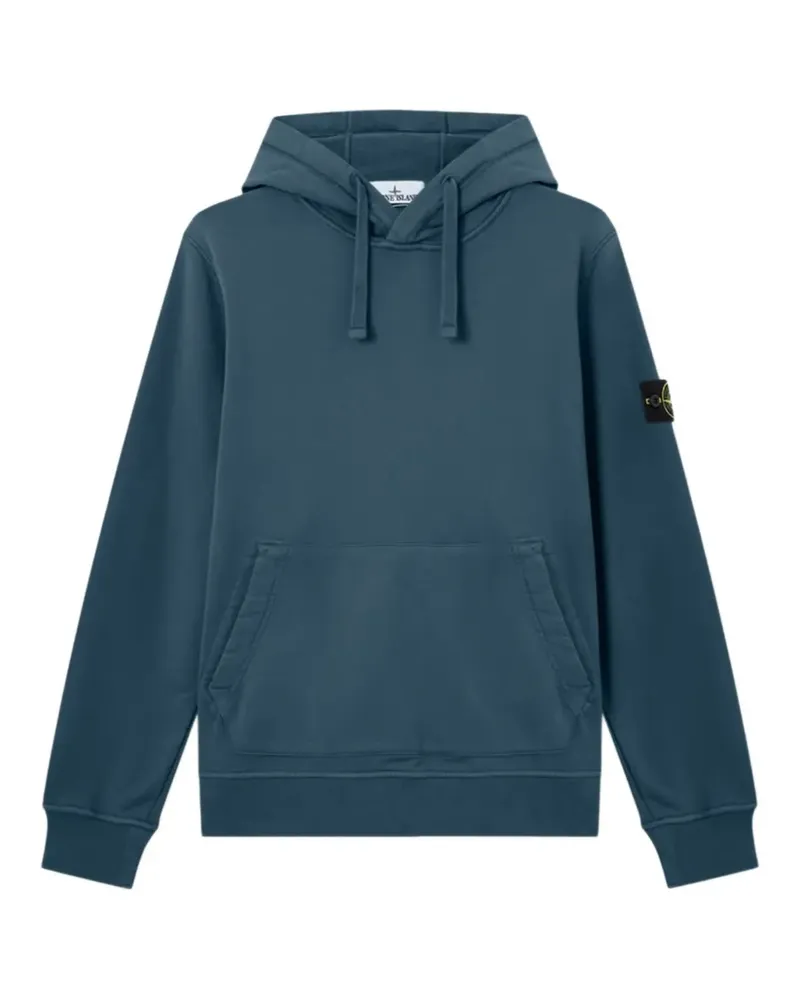 Stone Island logo-patch hoodie - Blau Blau