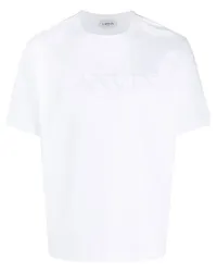 Lanvin T-Shirt mit Logo-Stickerei Weiß