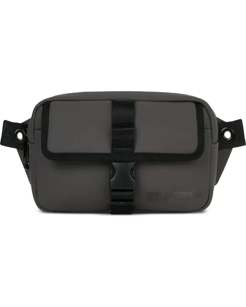 Karl Lagerfeld Kuriertasche mit Riemen - Grau Grau