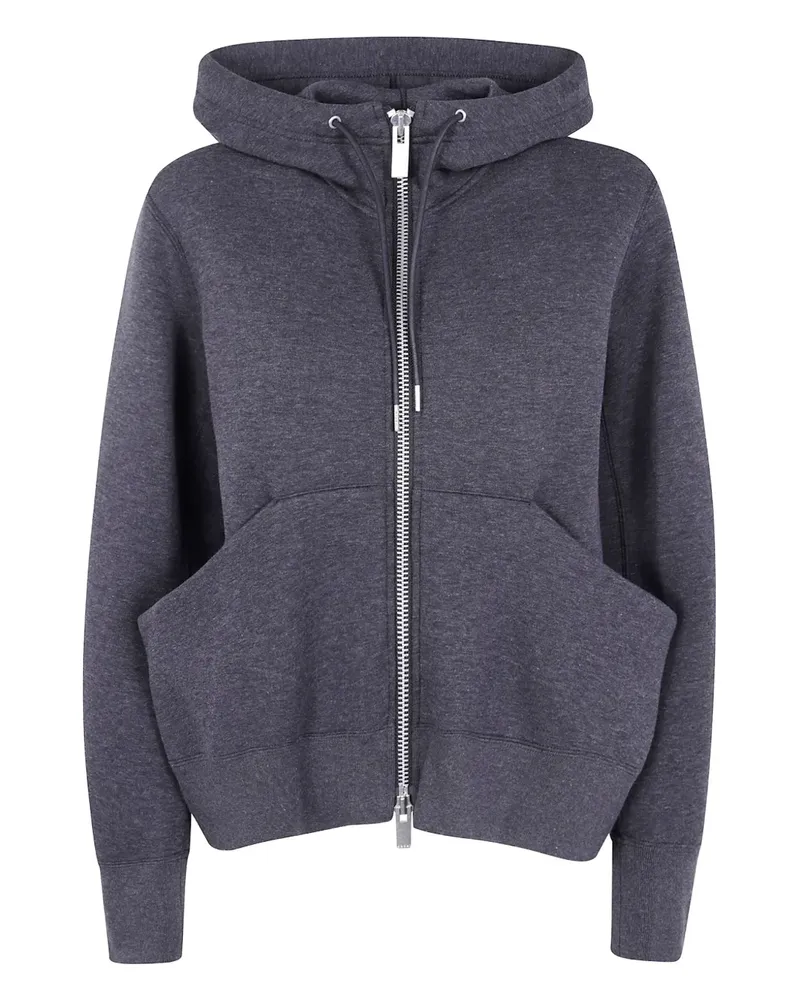 Sacai Sponge Kapuzenjacke mit Reißverschluss - Grau Grau