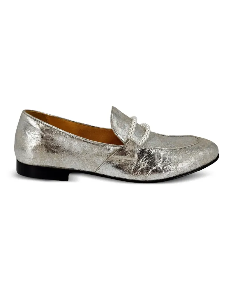 MADISON.MAISON Loafer mit Perlenverzierung - Silber Silber