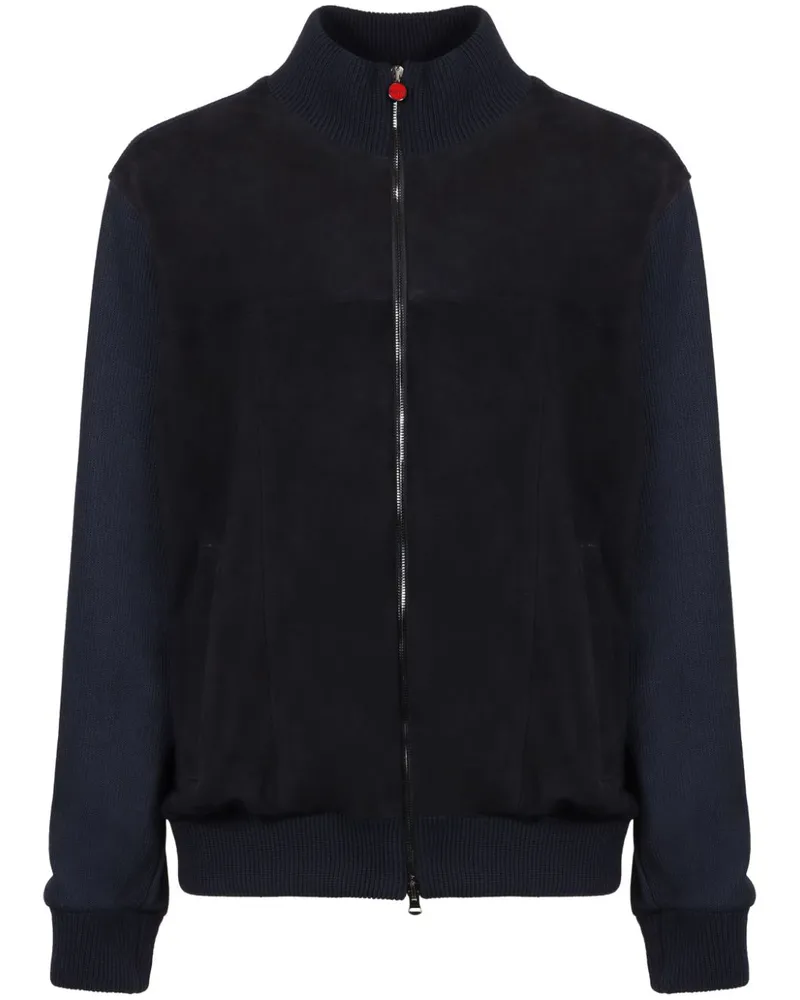 Kiton Cardigan mit Stehkragen - Blau Blau