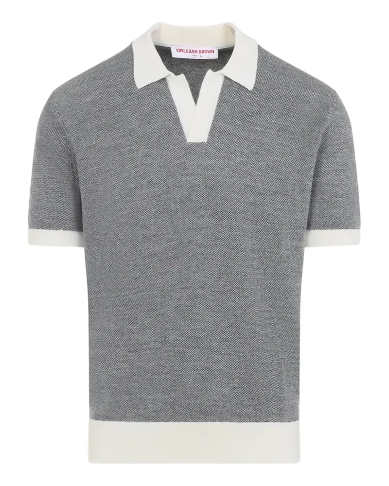 Orlebar Brown contrast-trim short-sleeve polo shirt - Grau Grau