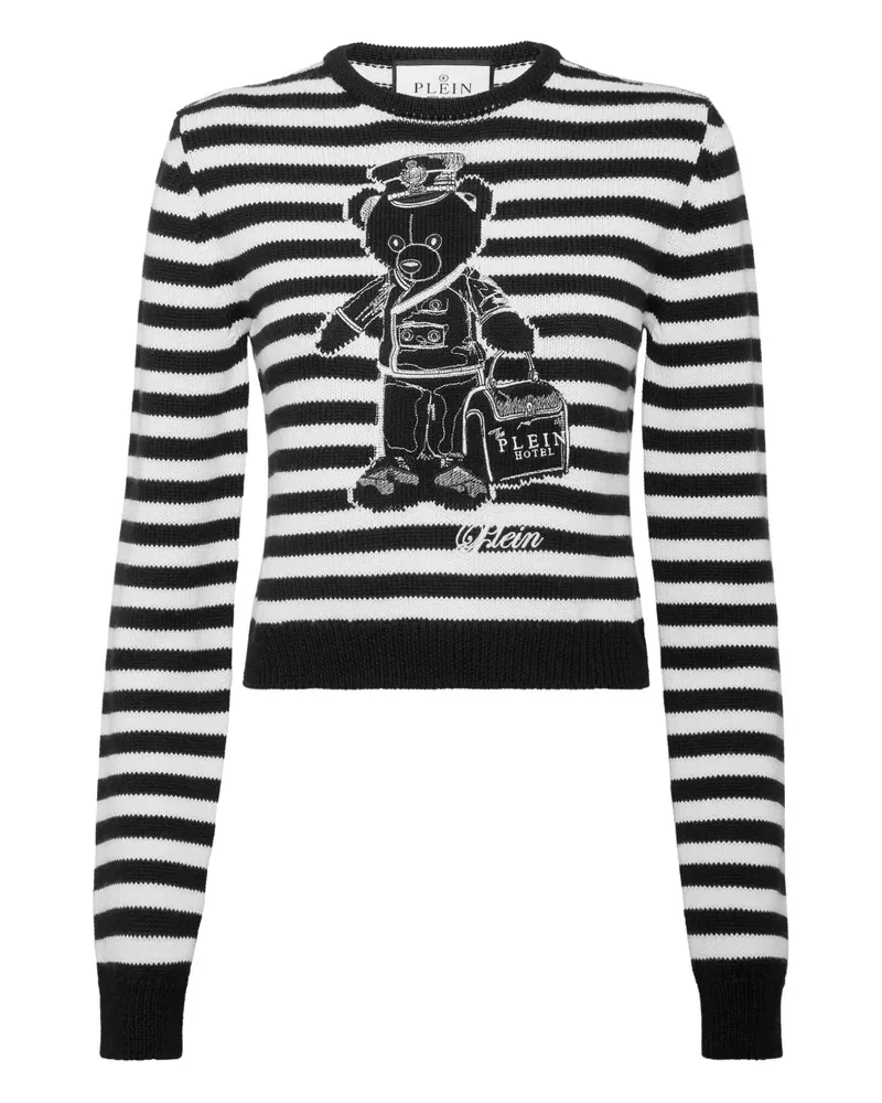 Philipp Plein Gestreifter Pullover - Weiß Weiß