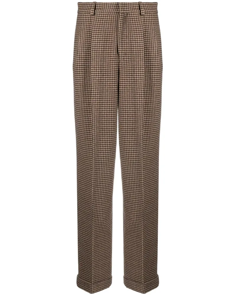 Ralph Lauren Hose mit Hahnentrittmuster - Nude Nude