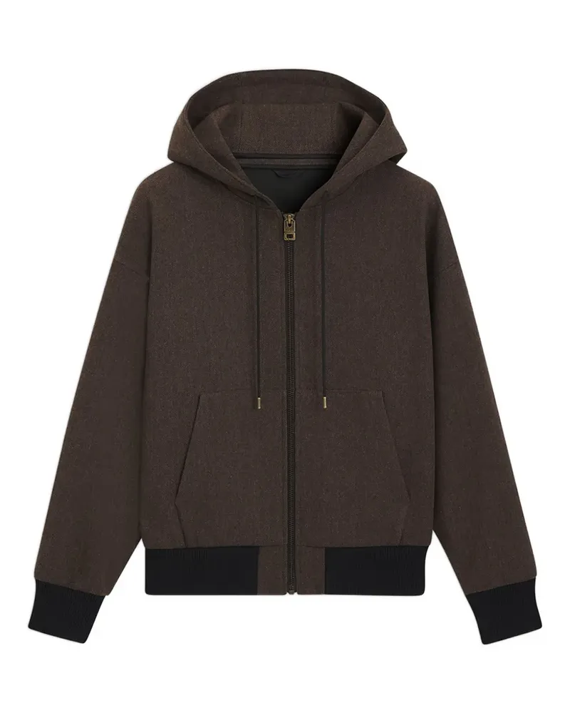 HUGO BOSS zip-up hooded jacket - Braun Braun