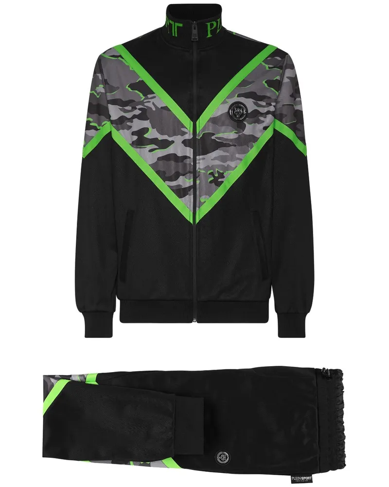 Philipp Plein Jogginganzug mit Camouflage-Print Schwarz