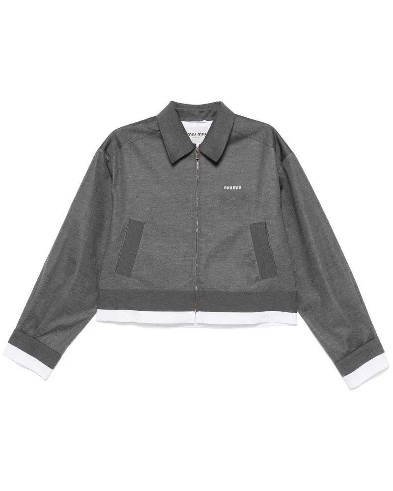 Miu Miu Klassische Hemdjacke - Grau Grau