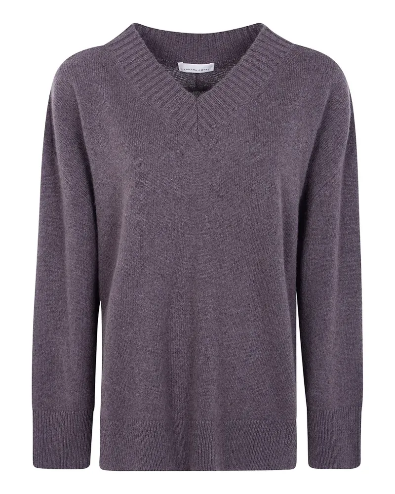 Liviana Conti V-neck long-sleeves sweater - Braun Braun