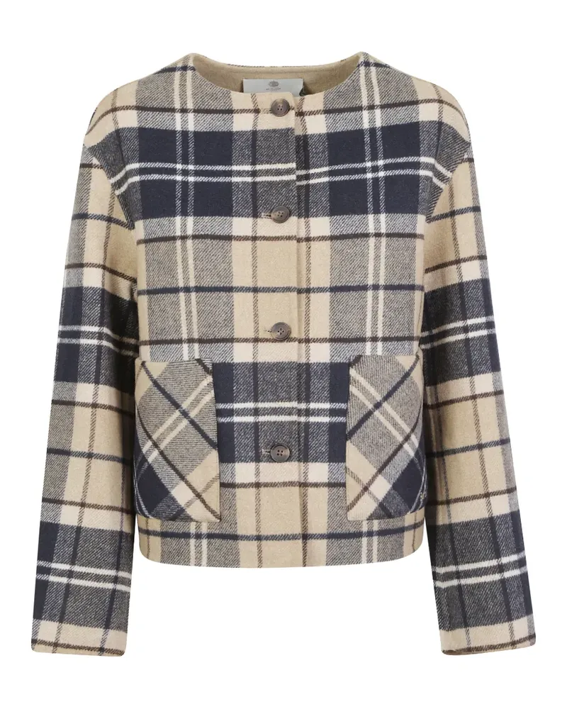 Barbour Marlow tartan wool overshirt - Nude Nude
