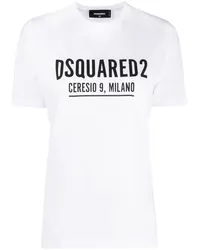 Dsquared2 T-Shirt mit Logo-Print Weiß