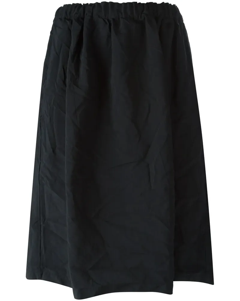Comme des Garçons Plissierter Midirock - Schwarz Schwarz