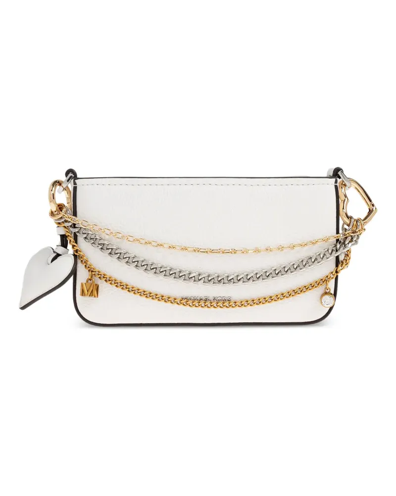 Michael Kors heart-charm chain shoulder bag - Weiß Weiß