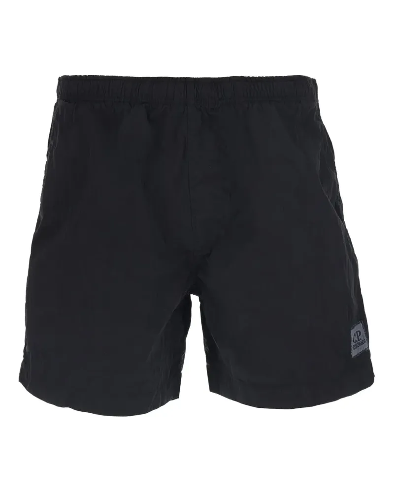 C.P. Company logo-patch swim shorts - Schwarz Schwarz