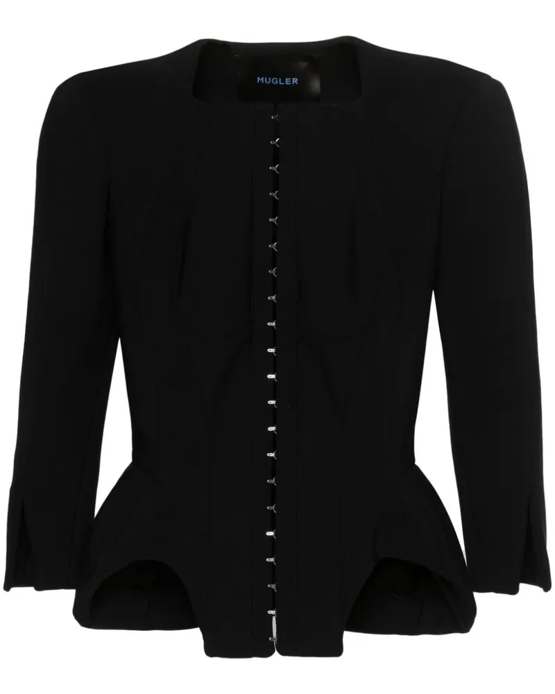 Thierry Mugler Cropped-Jacke - Schwarz Schwarz