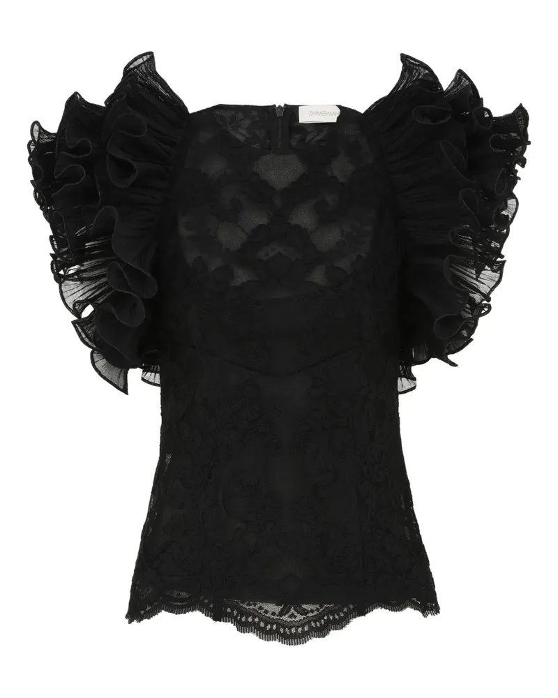 Zimmermann Spitzenoberteil mit Rüschen - Schwarz Schwarz