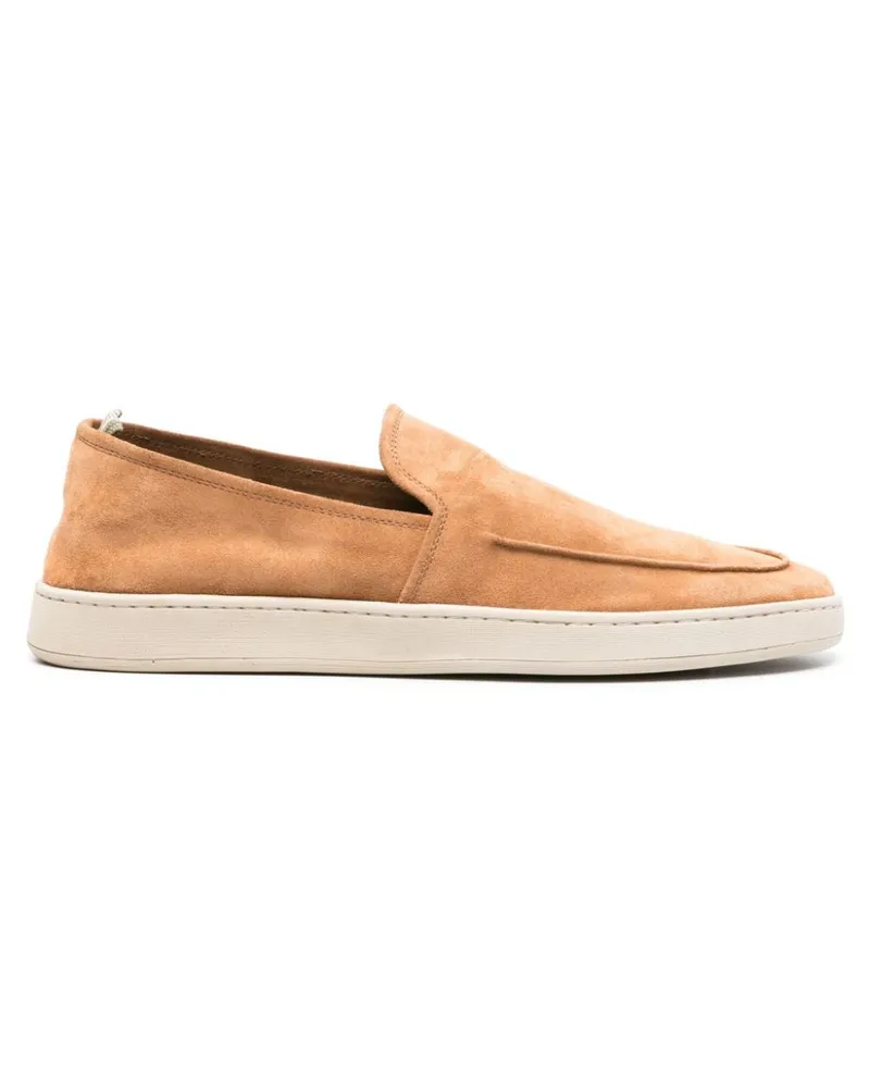 Officine Creative Italia Slip-On-Sneakers aus Wildleder Braun