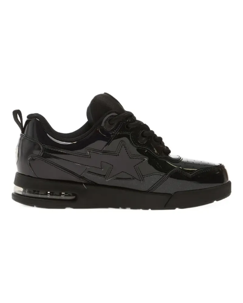 BAPE Flip Sta 1 Sneakers mit Lackfinish - Schwarz Schwarz