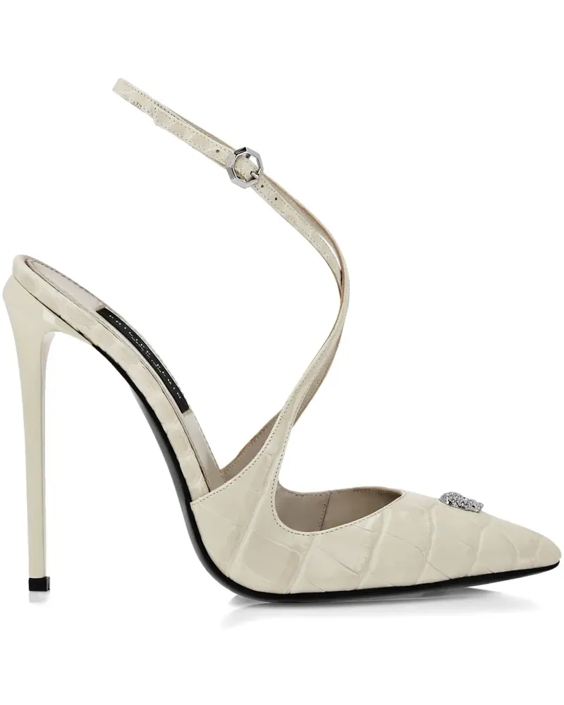Philipp Plein Pumps mit Crossing Crocco-Print - Nude Nude
