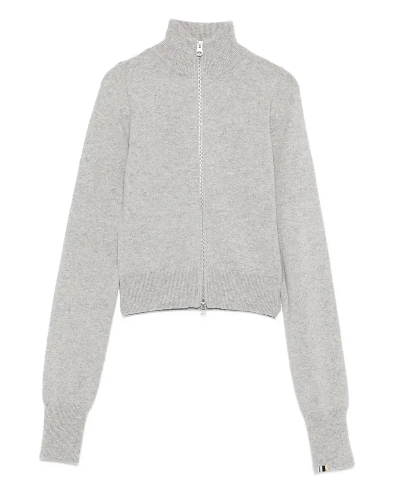 extreme cashmere n°302 Cropped-Cardigan mit Reißverschluss - Grau Grau