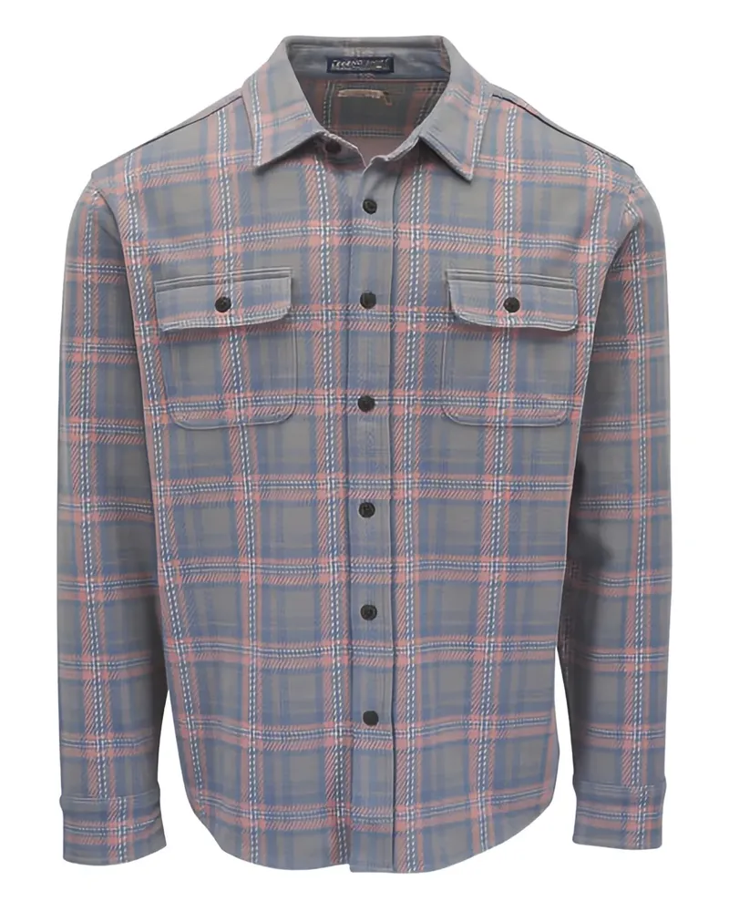 Faherty patch-pocket check-pattern shirt - Grau Grau