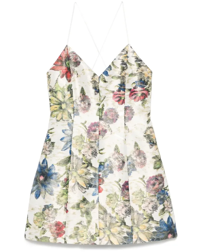 Alice + Olivia Tayla Minikleid - Weiß Weiß
