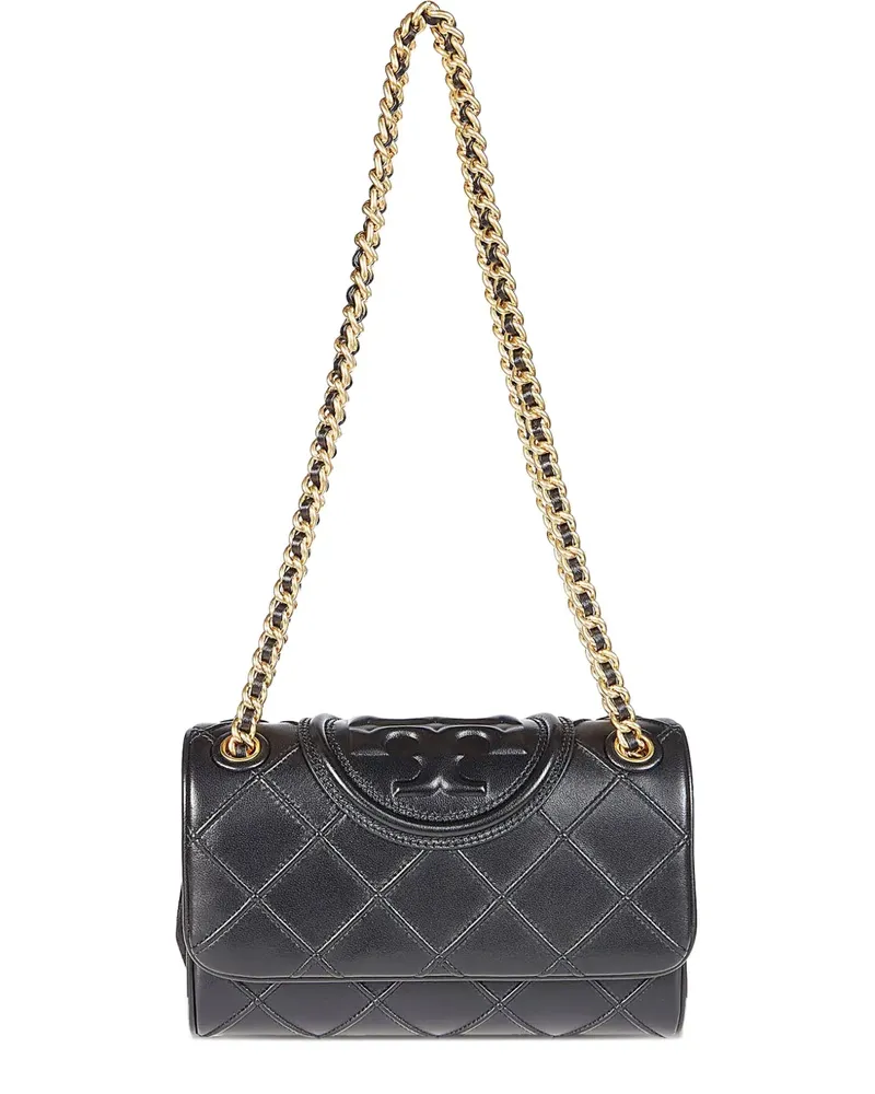 Tory Burch Kleine Fleming Schultertasche - Schwarz Schwarz