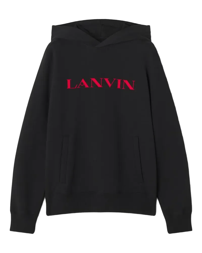 Lanvin Hoodie mit Logo-Print - Schwarz Schwarz