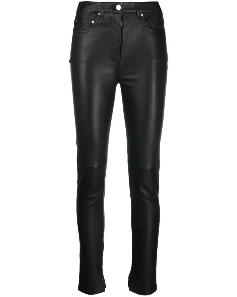IRO Skinny-Hose aus Leder - Schwarz Schwarz