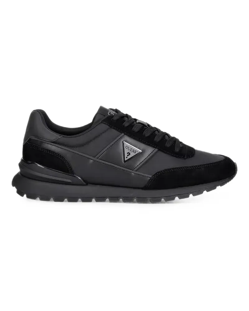 Guess Rexlor logo-plaque panelled sneakers - Schwarz Schwarz