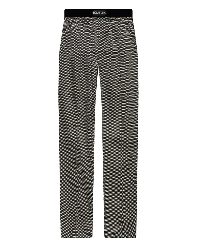 Tom Ford Pyjama-Hose mit Polka Dots - Schwarz Schwarz