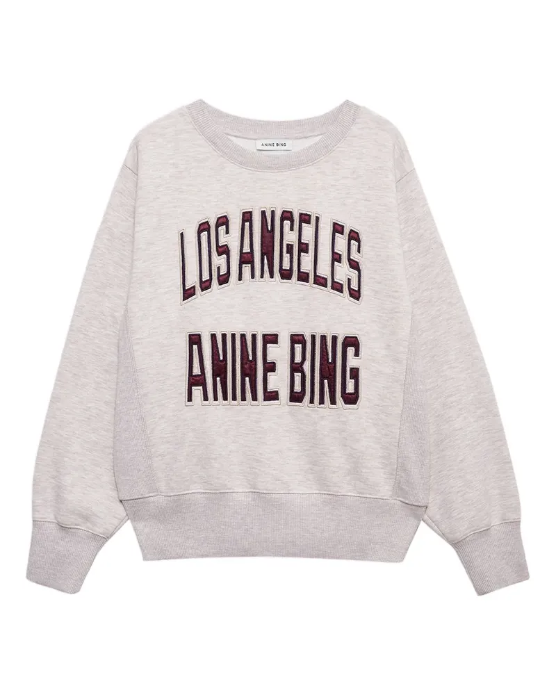 Anine Bing Harry long-sleeve cropped sweatshirt - Nude Nude