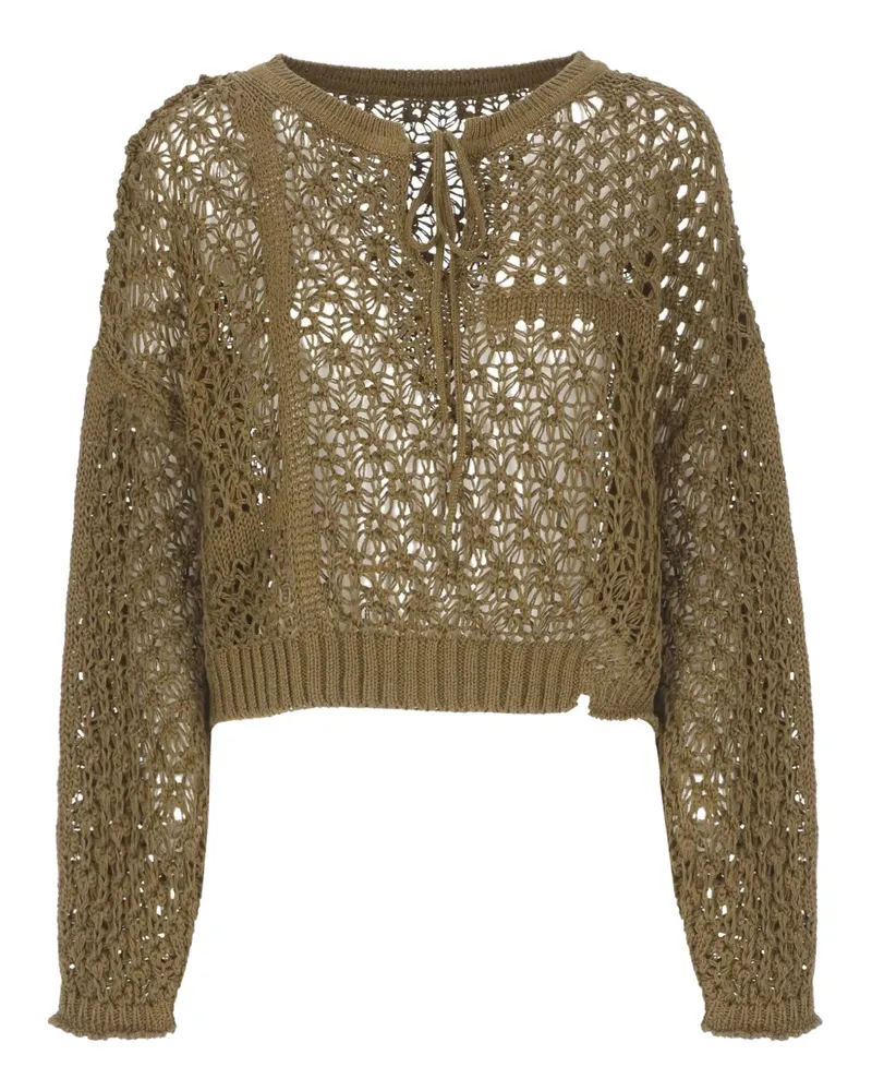Yohji Yamamoto Pullover mit Cut-Out - Braun Braun