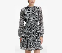 Nyra Minikleid mit Print - Schwarz