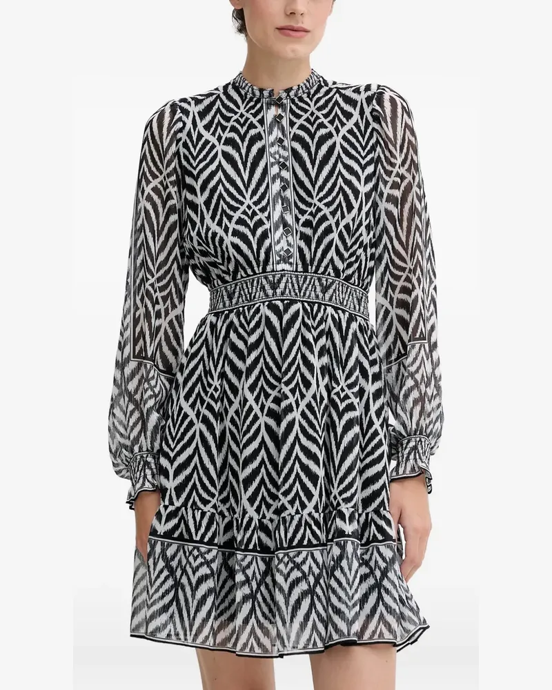 Hale Bob Nyra button printed mini dress - Schwarz Schwarz