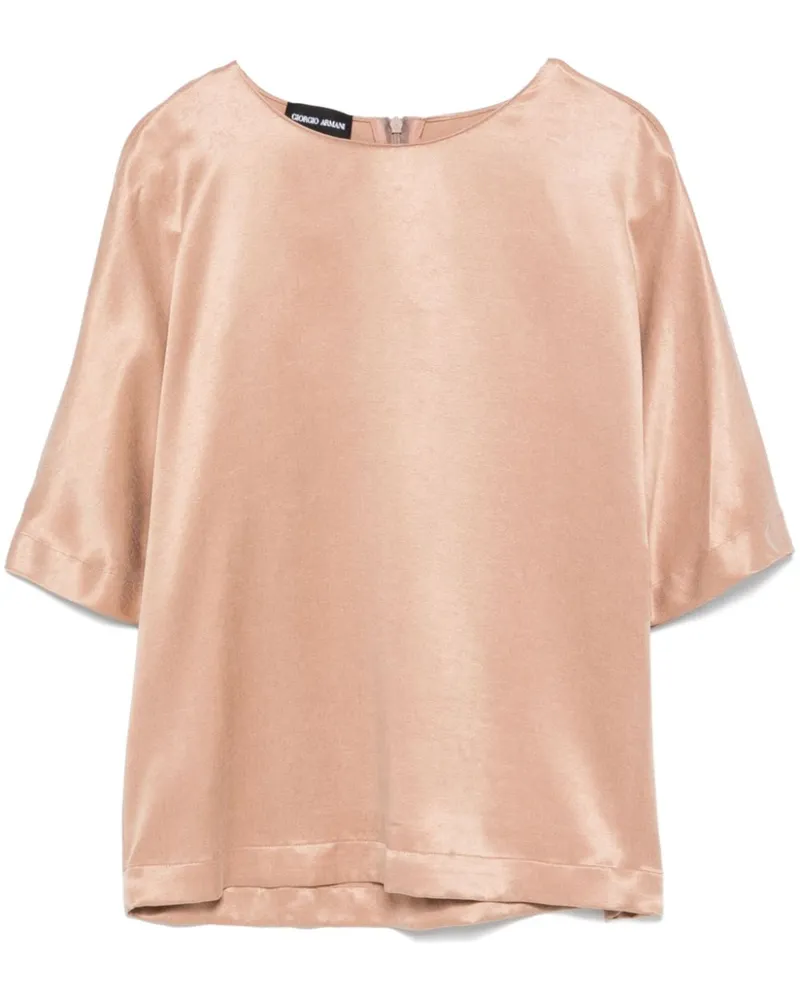 Giorgio Armani Klassische Satinbluse - Nude Nude