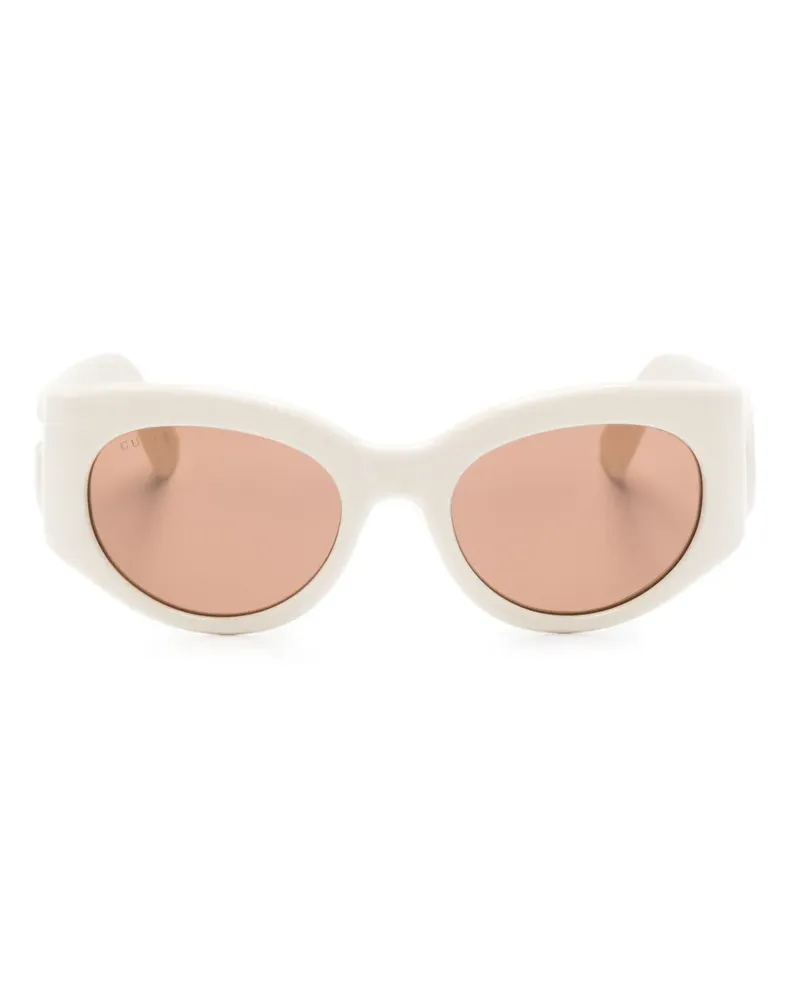 Gucci GG Sonnenbrille mit eckigem Gestell - Nude Nude