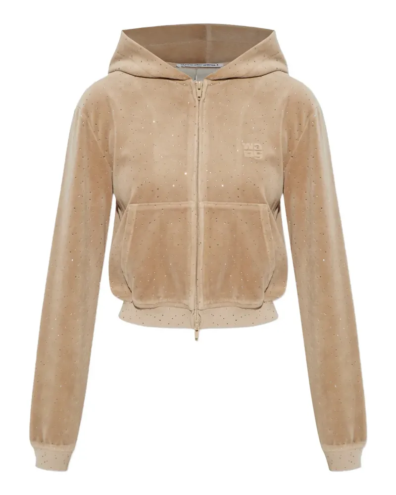 Alexander Wang embellished hoodie - Nude Nude